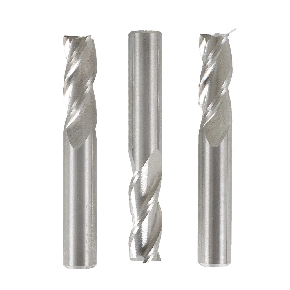 3Pcs 3/8" Diameter 3 Flute Carbide End Mill for Mills