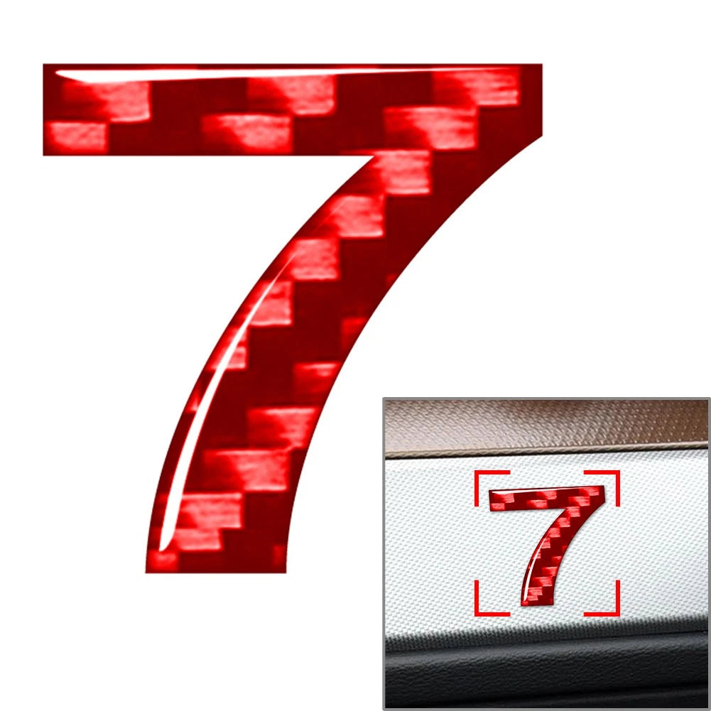 Carbon Red Door Wall Badge Emblem Decals for Car Window #7