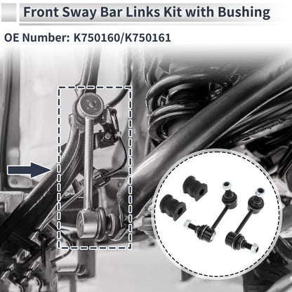 Front Stabilizer Bar Links Set of 2 with Bushing for Mazda CX-9 (2007–2021) No.K750160