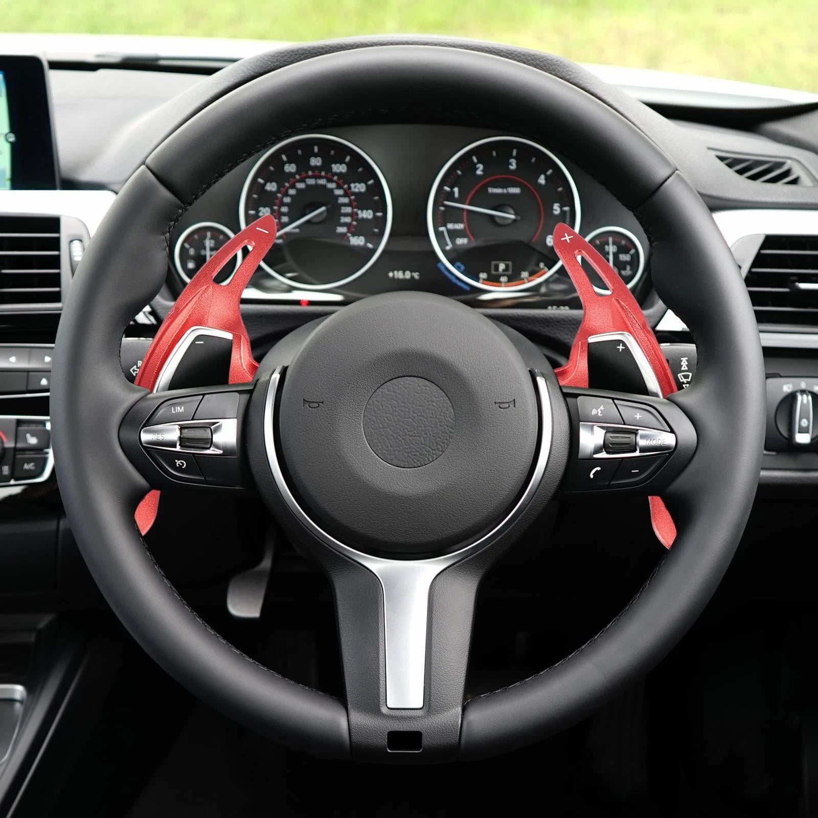 Red Steering Wheel Shift Paddle Shifter Extension Cover for BMW 4 2 (2017–2020)