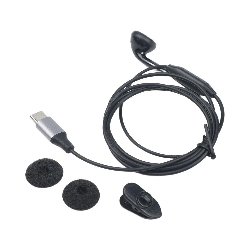 Single-Sided Earphone with Built-In Mic and 3.5mm Jack for Phones