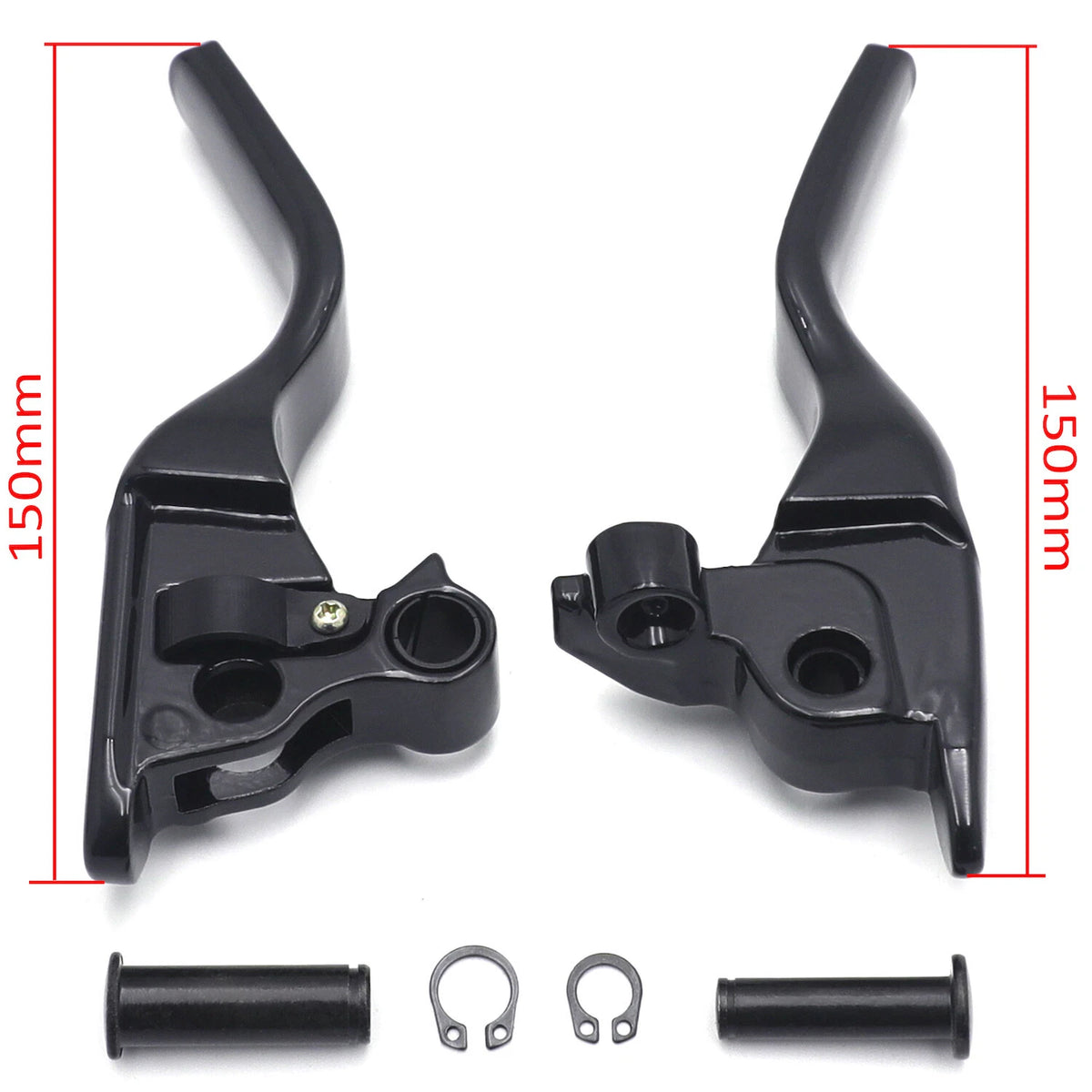 Black Smooth Shorty Brake Clutch Levers for Harley Touring Trike (2008–2013)