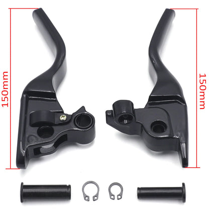 Black Smooth Shorty Brake Clutch Levers for Harley Touring Trike (2008–2013)