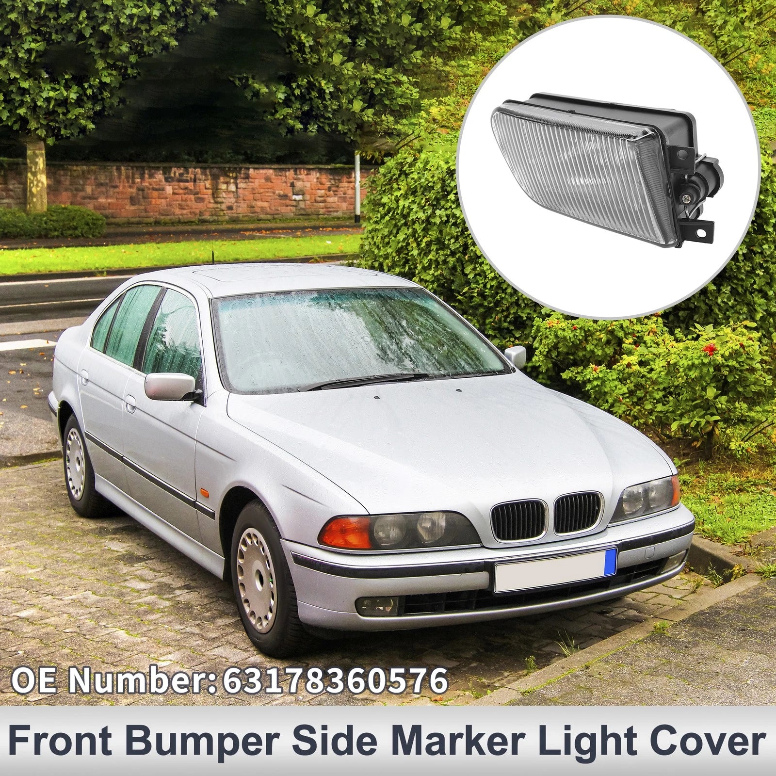 Right Front Bumper Side Marker Light Cover for BMW E39 Z3 (1995–2003)