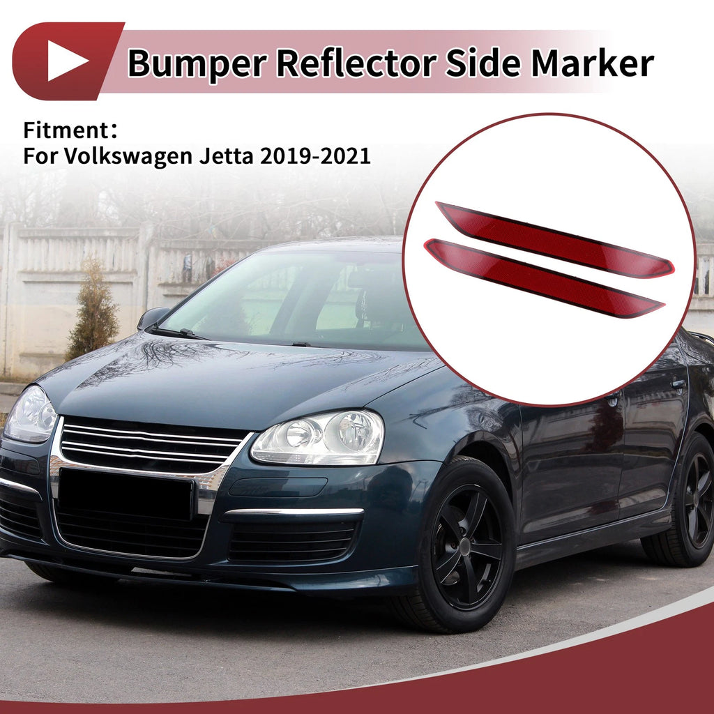Bumper Reflectors Rear Left Right Replacement Pair for Volkswagen Jetta (2015–2018)