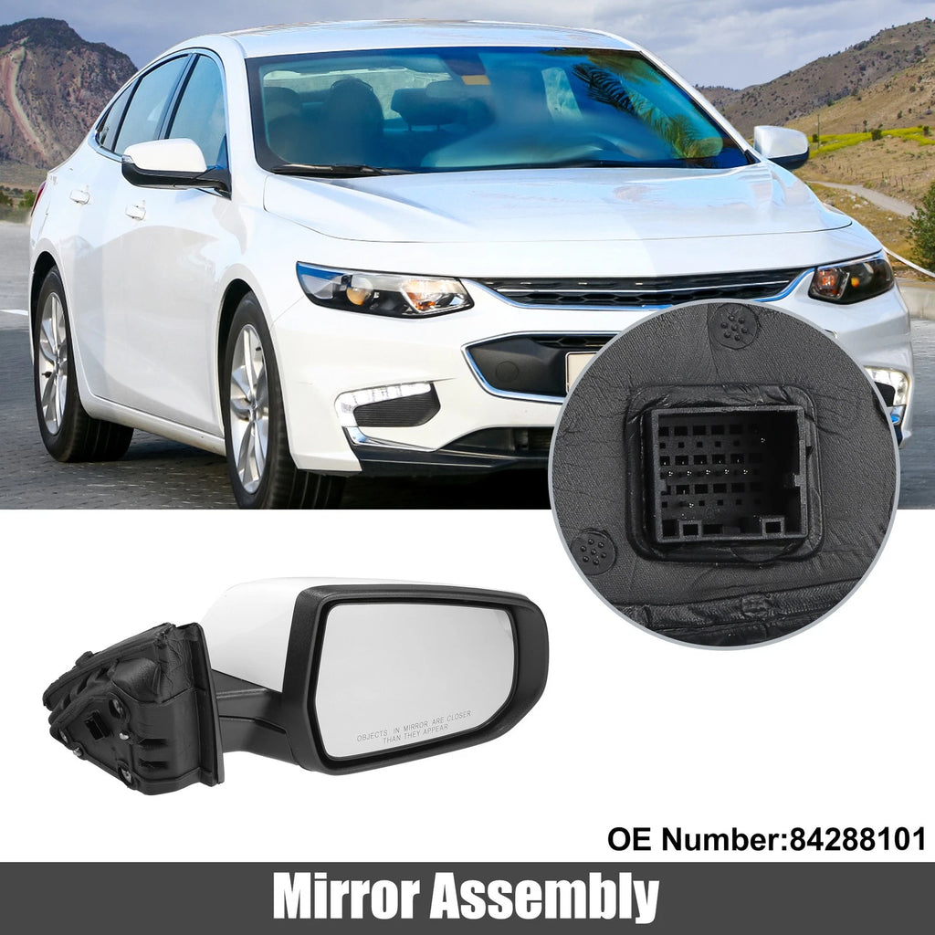 Exterior Door Mirror Assembly Right Side Replacement for Chevrolet Malibu Hybrid (2017–2018)