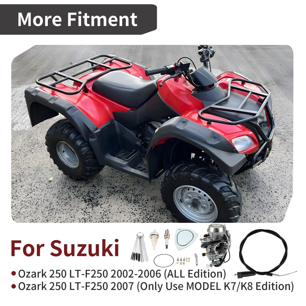 Carburetor and Throttle Cable for Suzuki Ozark 250 (2002–2007)