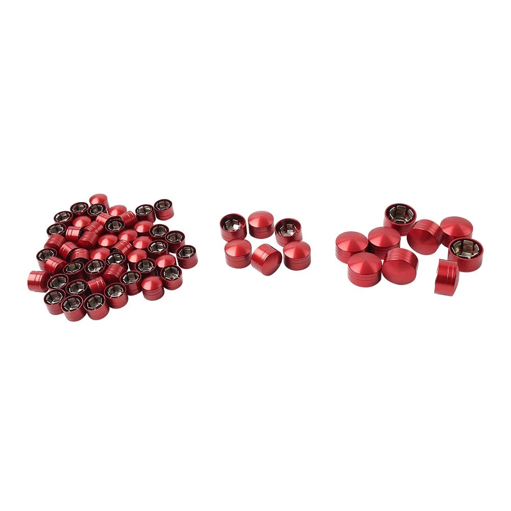 2X Engine Topper Bolt Caps CNC Red for Harley Heritage Softail FLST (2000–2006)