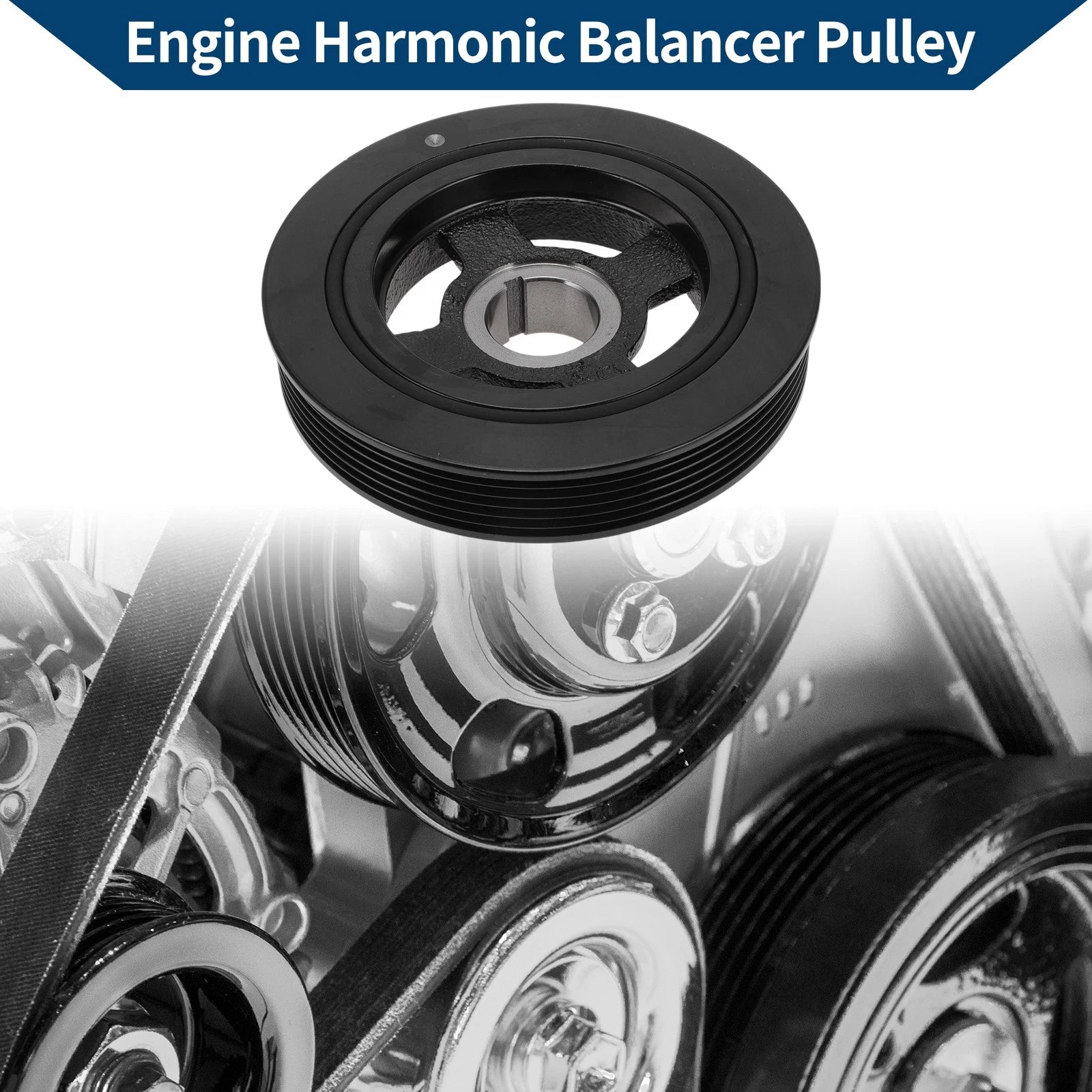 Engine Harmonic Balancer Crank Pulley for Kia Sorento 6 Groove (2003–2009)