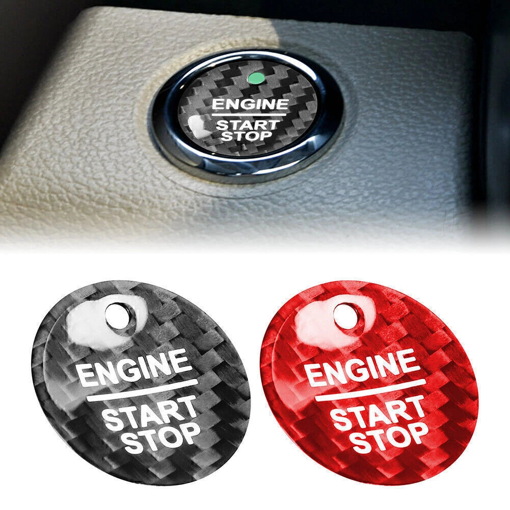 Carbon Fiber Keyless Engine Push Start Button Sticker for Ford F-150 (2017–2020)