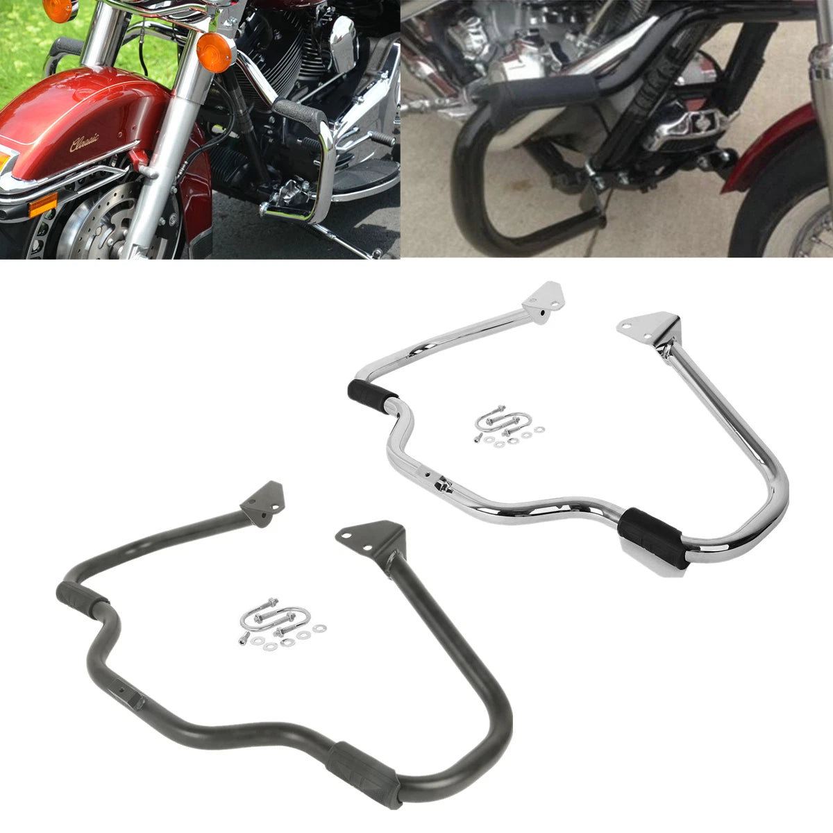 1 1/4" Mustache Engine Guard Highway Crash Bar for Harley Dyna (2006–2020)