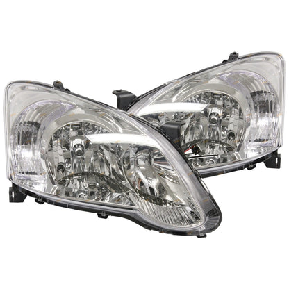 Set of 2 Chrome Headlights for Toyota Corolla ZZE122 (2004–2007)