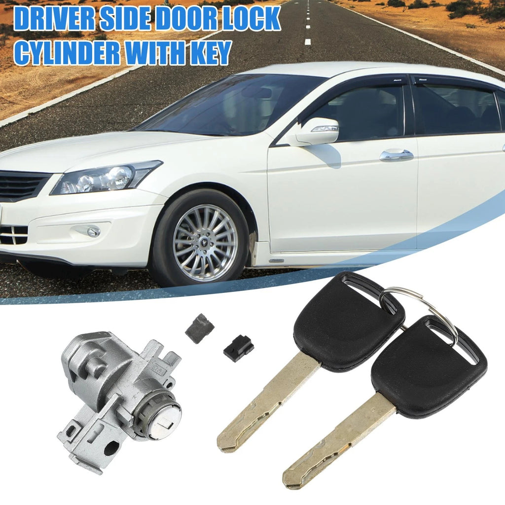 Front Left Door Lock Cylinder with 2 Keys for Honda Accord (2008–2013)