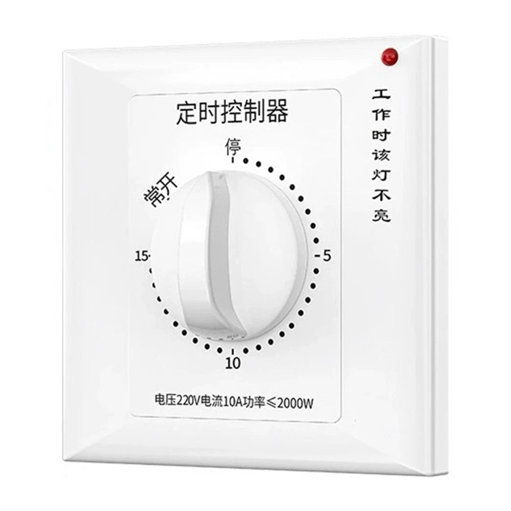 Mechanical Timer Switch for 86 Panel (220V) with LED Indicator