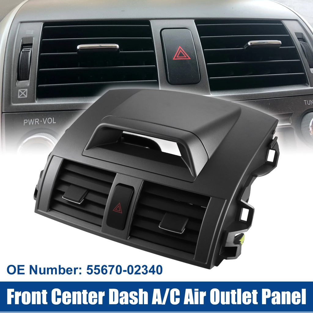 Center Dashboard A/C Air Vent Panel Replacement for Toyota Corolla (2009–2013)