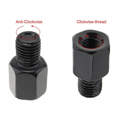 2X Base Adapter Thread Adapter 8mm to 10mm for Accessories Black