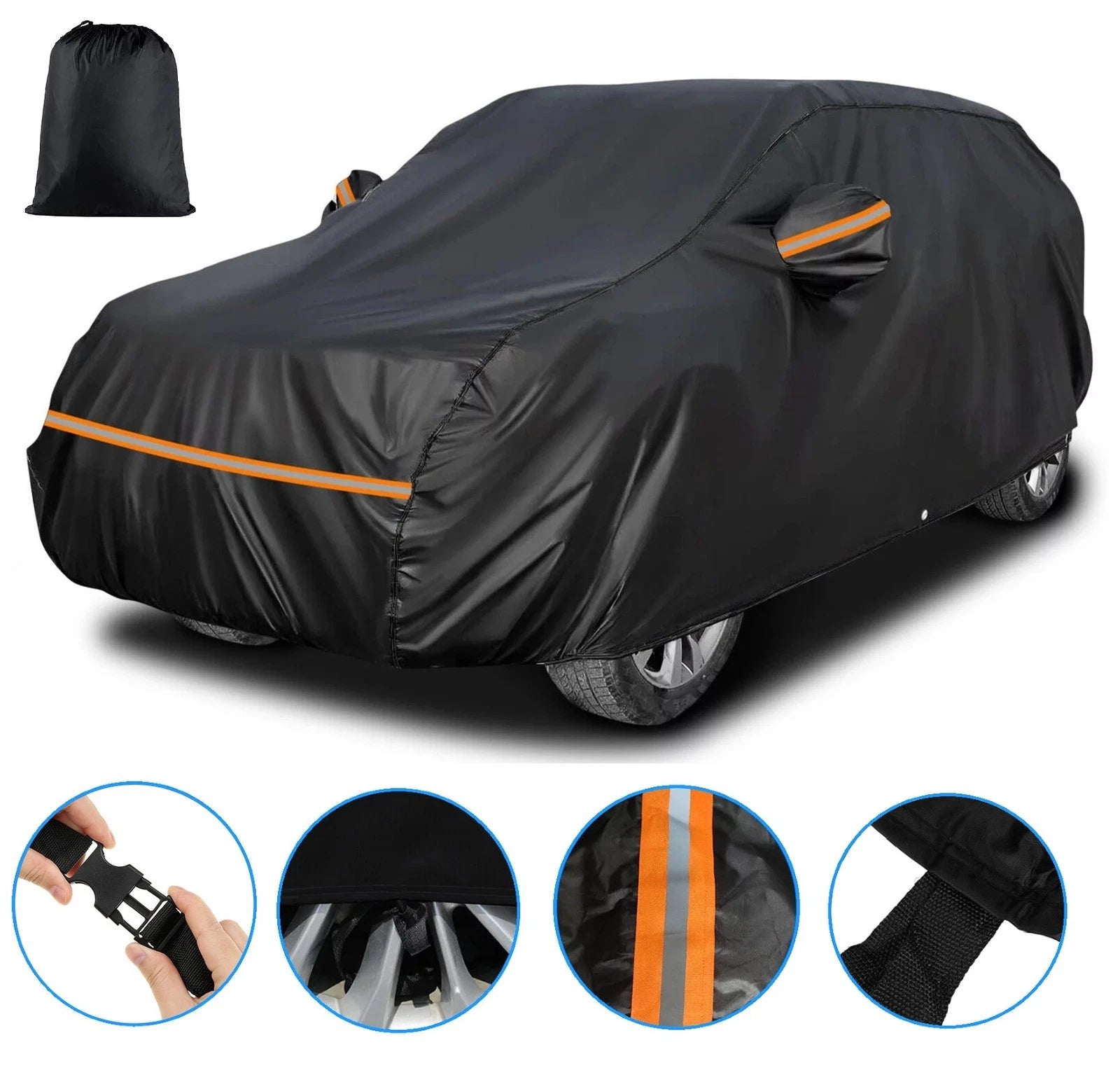 210T Full Car Cover for Nissan Rogue X-Trail Murano (191x73x67in)