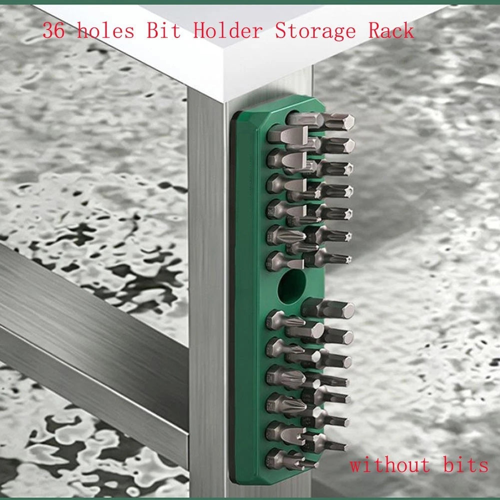 36 Hole Plastic Bit Holder for 1/4 Inch Hex Screwdriver Bits