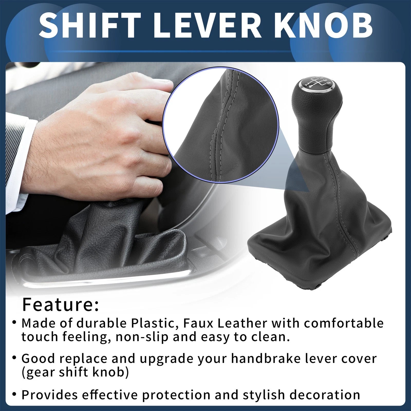 Gear Shifter Knob with Cover Replacement for Volkswagen Beetle (1998–2010)