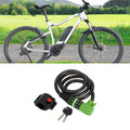 Bike Padlock Cable Lock Resettable 5 Digit for Green Black 1 Set (1 Set)
