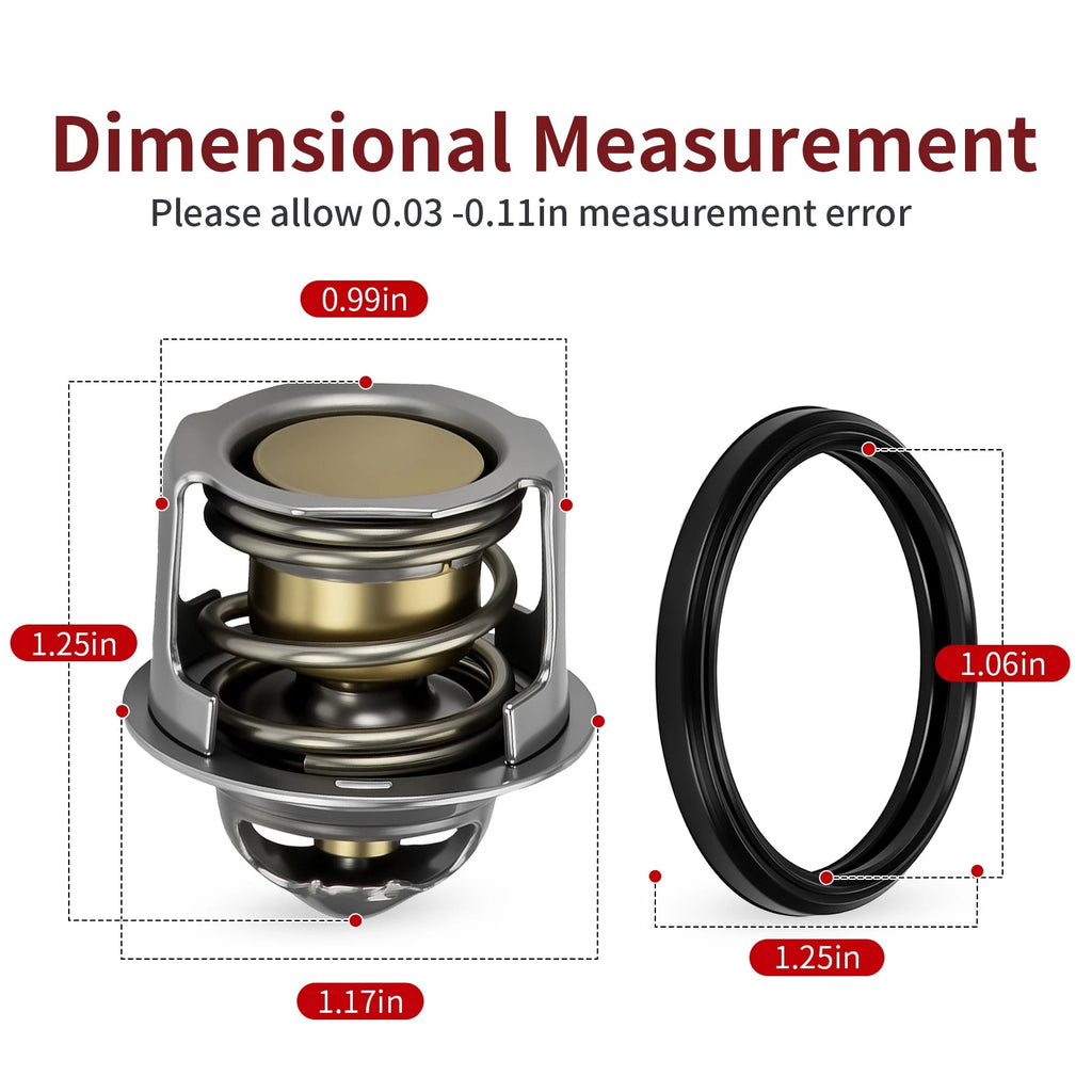 Thermostat w/ Gasket for Arctic Cat 500 550 650 700 XR (2000–2023) 3413-012 0808-078
