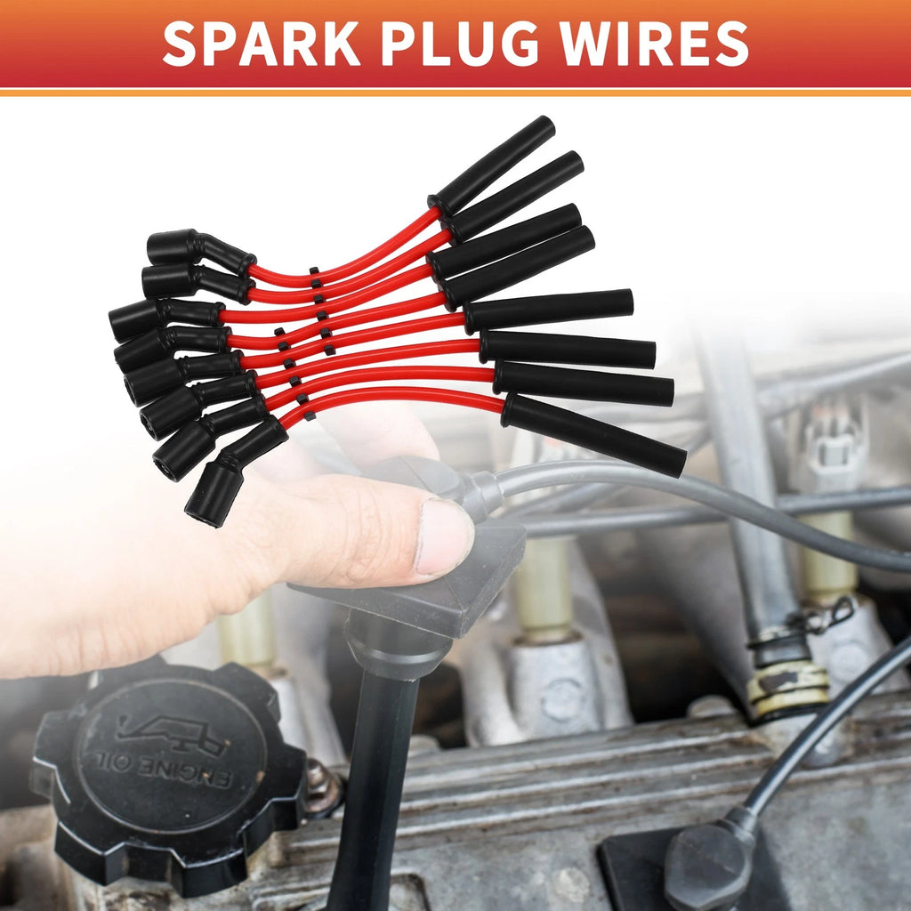 8 Pcs Spark Plug Wire Set for Chevrolet Camaro (1998–2002)
