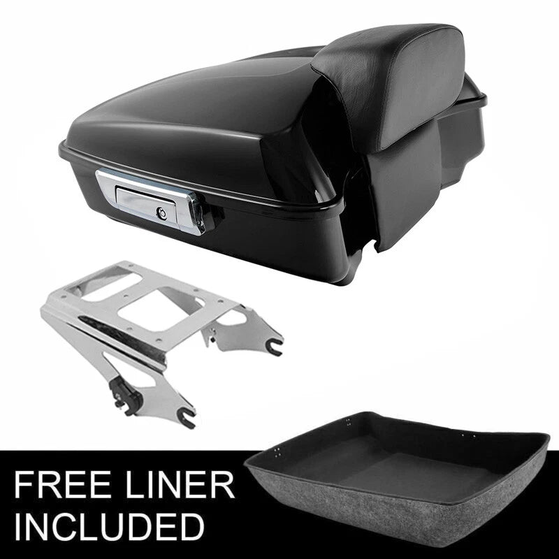 Chopped Trunk Backrest Chrome Mount for Harley Touring (2009–2013)