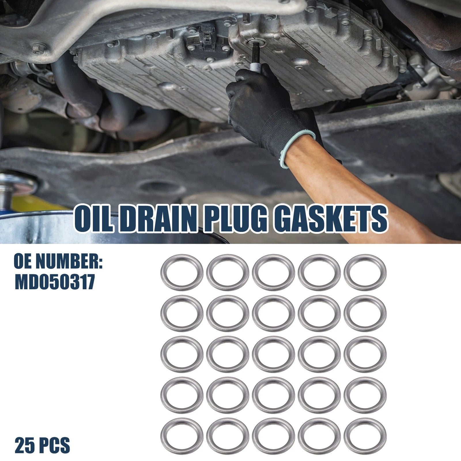 Oil Drain Plug Gasket Set 14mm for Mitsubishi Lancer (2005–2014)