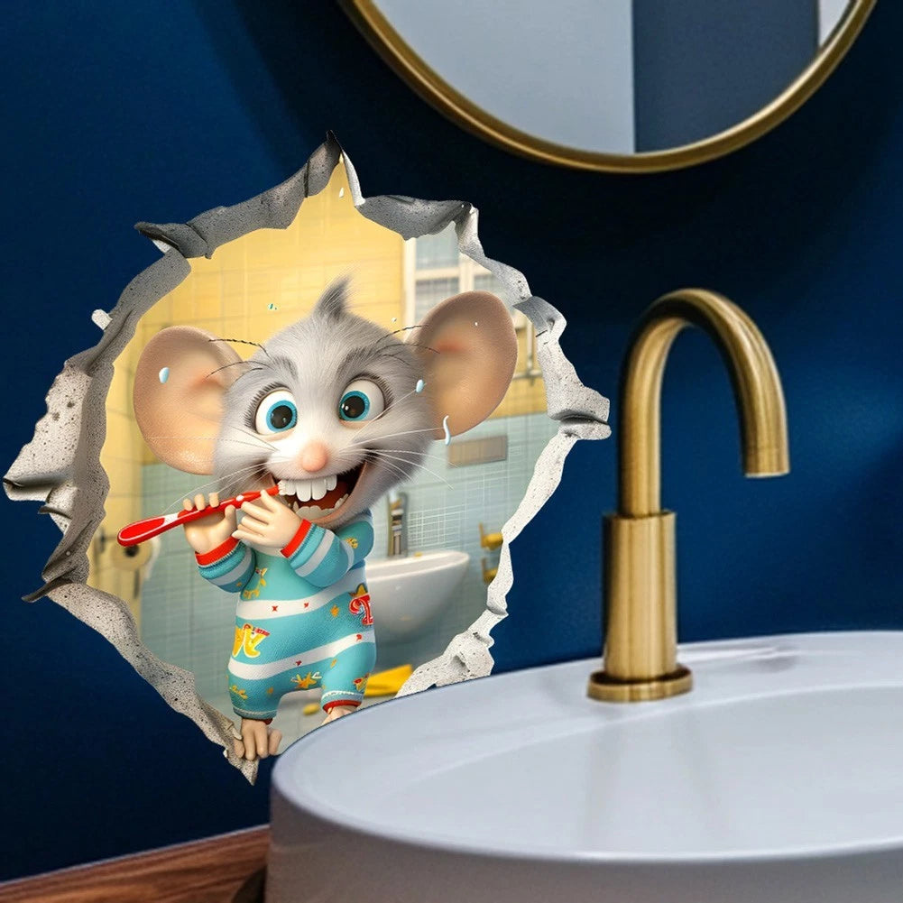 Self-Adhesive Vinyl Wall Decal for Kids' Bathroom (No Part Numbers)