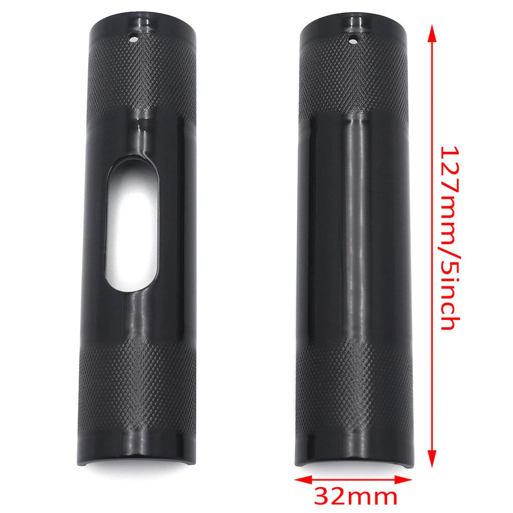 Black Knurled Handlebar Riser Adapter 1" to 1.25" for Harley