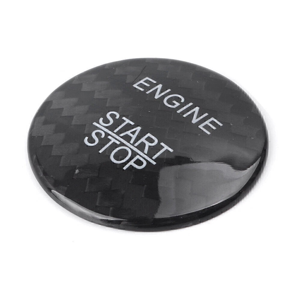 Carbon Fiber Engine Start Stop Button Sticker Cover for Mercedes Benz E Class