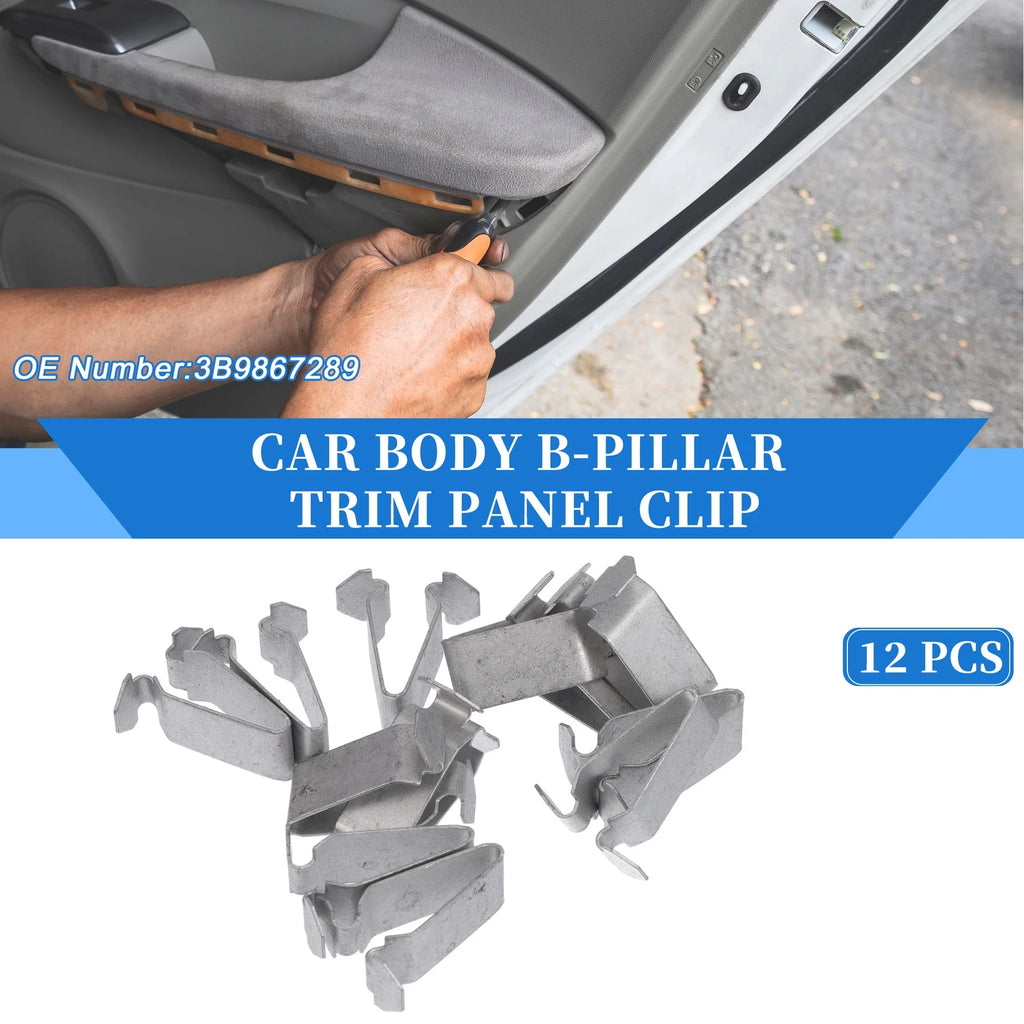 12 Pcs B Pillar Trim Panel Clips Replacement for Volkswagen Passat (1998–2010)