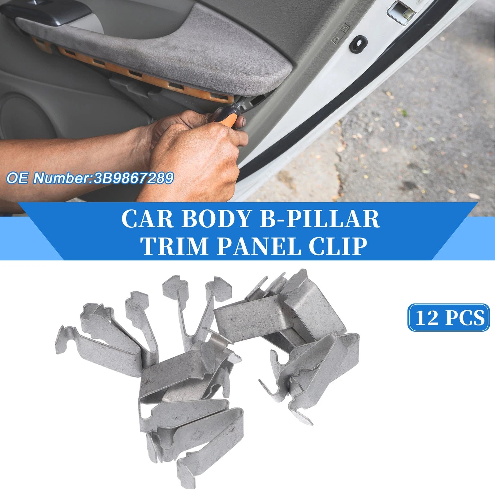 12 Pcs B Pillar Trim Panel Clips Replacement for Volkswagen Passat (1998–2010)