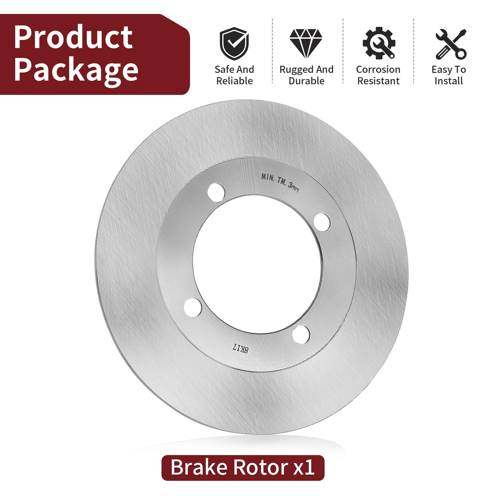 Front Brake Disc Rotor for Suzuki King Quad 400 LTA400 LTF400 2008–2024