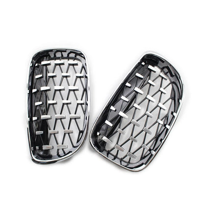 Chrome Diamond Front Kidney Grille for BMW 1 Series E81 E82 E87 E88 (2004–2013)