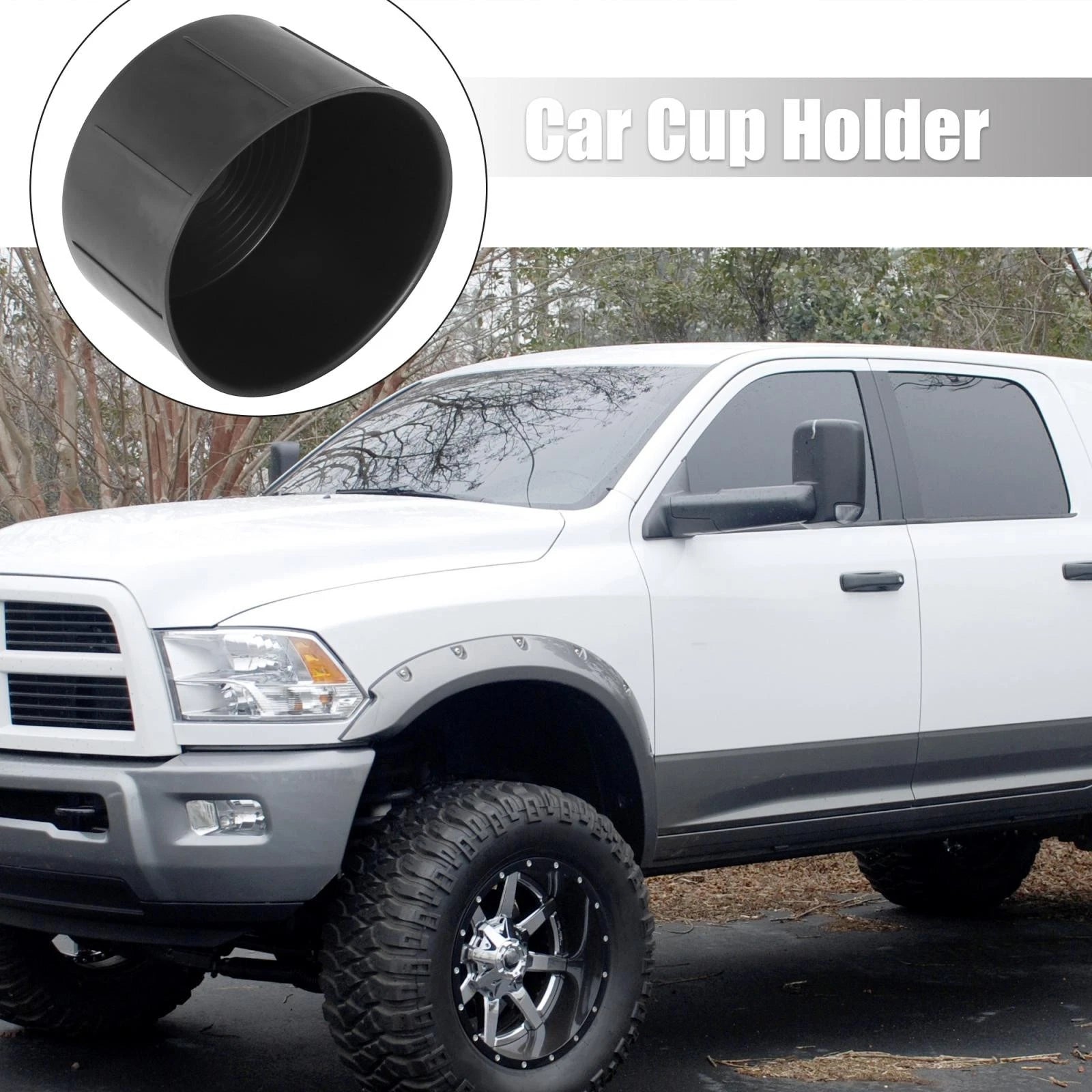 Center Console Cup Holder Black for Dodge Ram 1500 2500 3500 (2010–2024)
