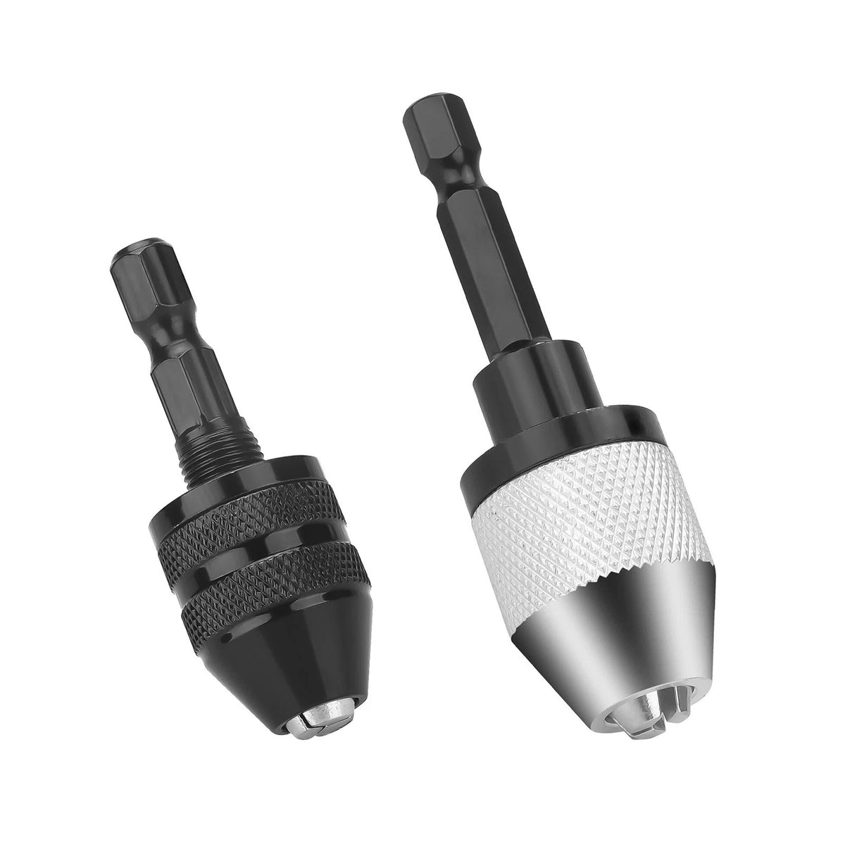 2X Keyless Drill Chuck Adapter 1/4" Hex for Power Tool Quick Change