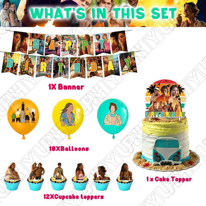 32pcs Outer Banks Party Decorations Set for