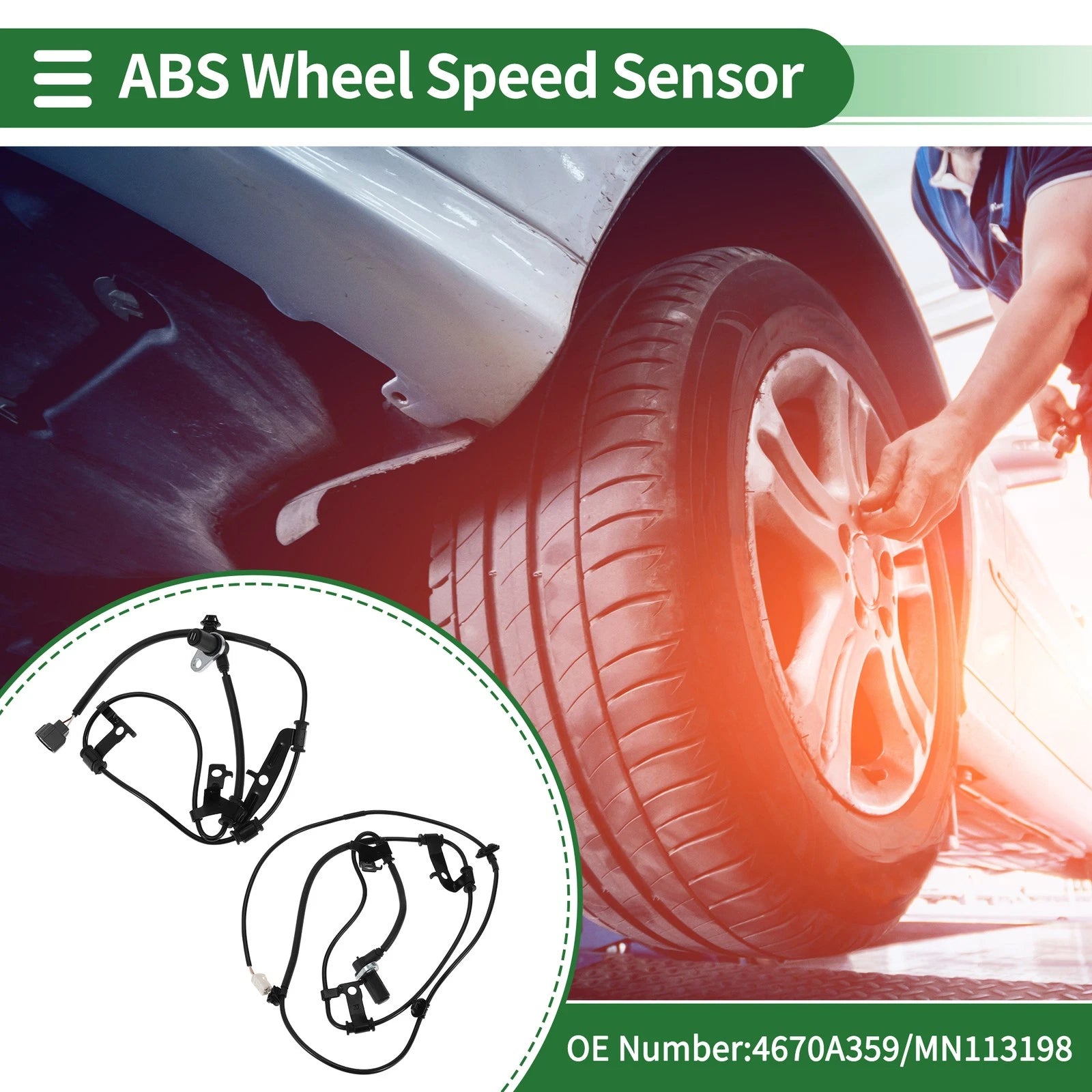 ABS Wheel Speed Sensor Kit Replacement for Mitsubishi Eclipse (2009–2012)