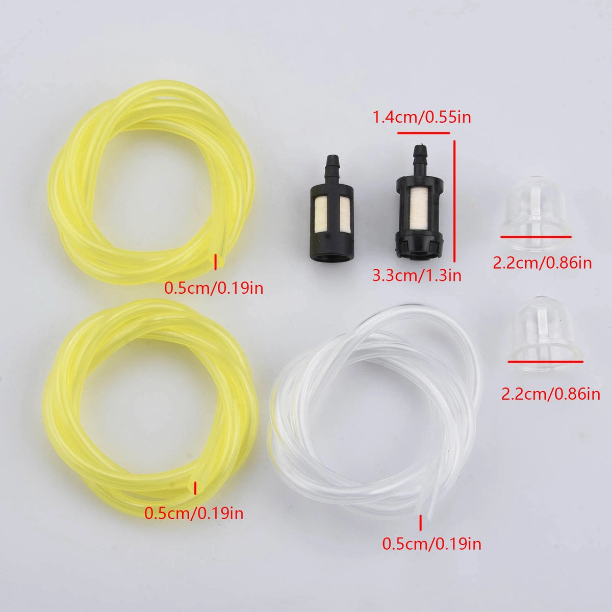 Set of 2 Fuel Line Pipe & Filter for McCulloch Trim Mac 210 241 250 251