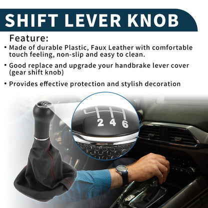 6 Speed Gear Shifter Knob with Cover for Volkswagen Golf 2 (1983–1991)