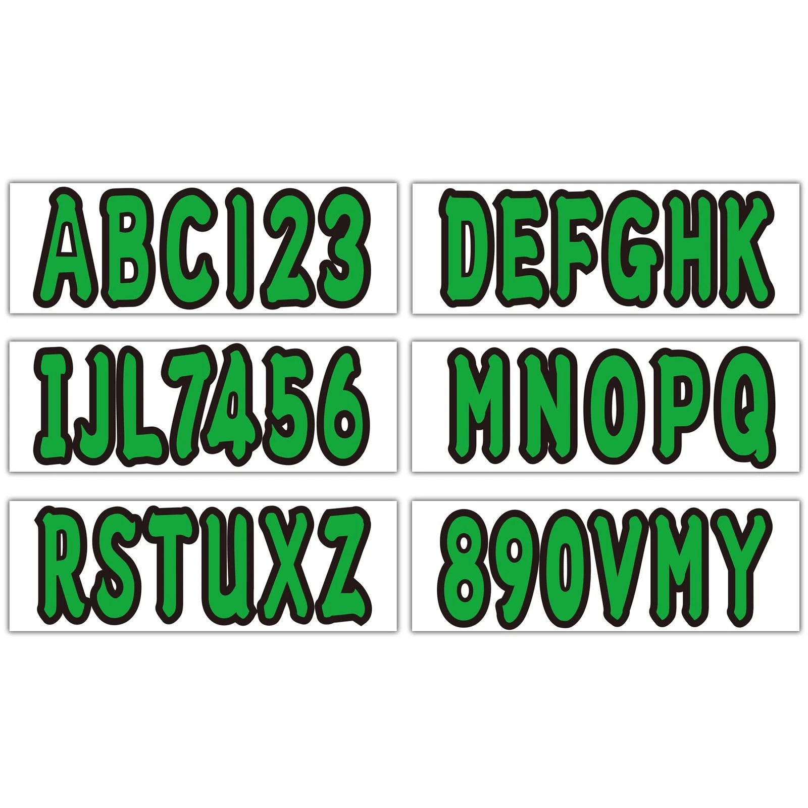 Set of 4 Watercraft Registration Numbers 3" Vinyl Decals for Boat JetSki