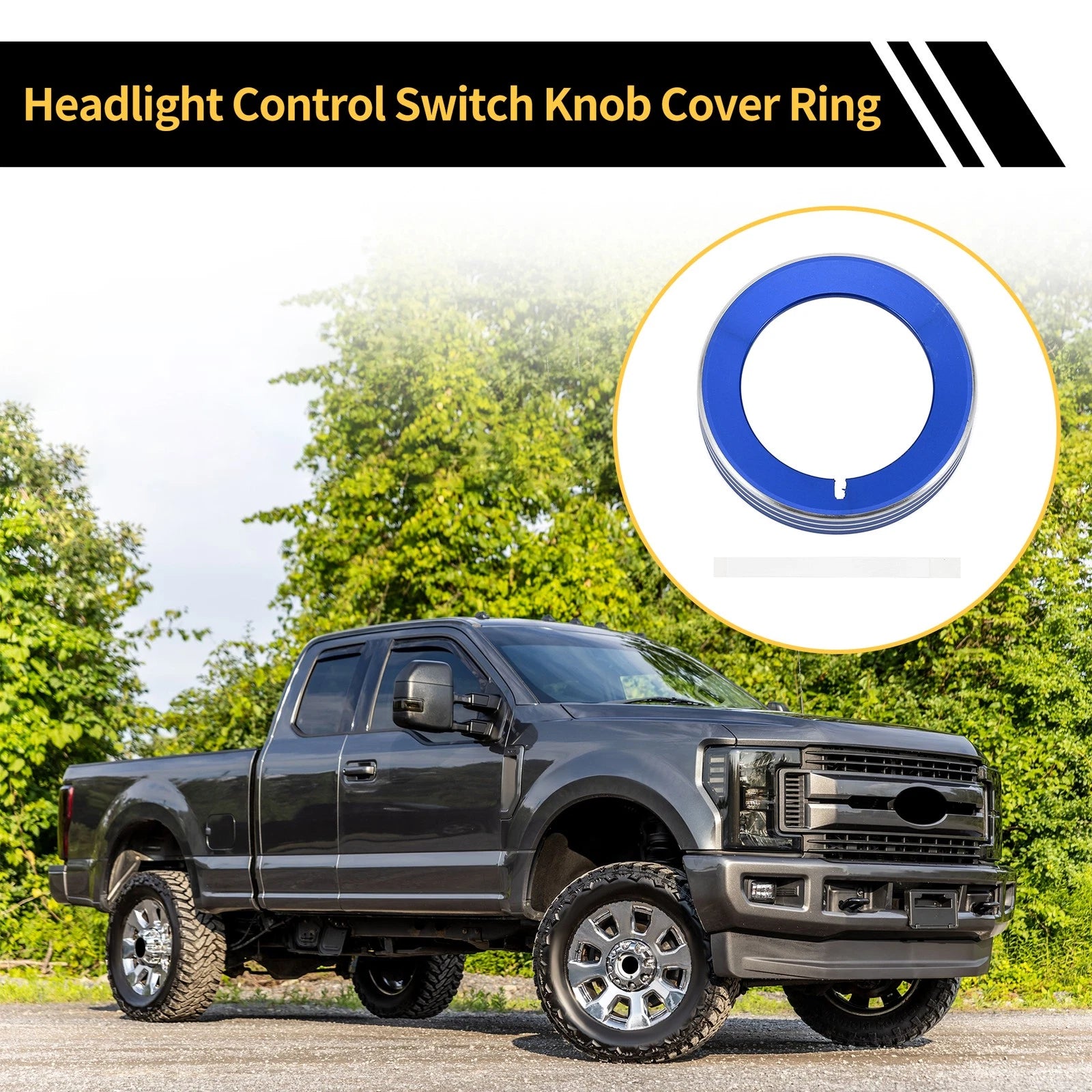 Headlight Control Switch Knob Cover Ring Replacement for Ford F-150 (2016–2021)