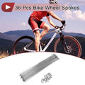 Bicycle Spokes 289mm Steel Galvanized for 36Set 12G Wheel Replacement