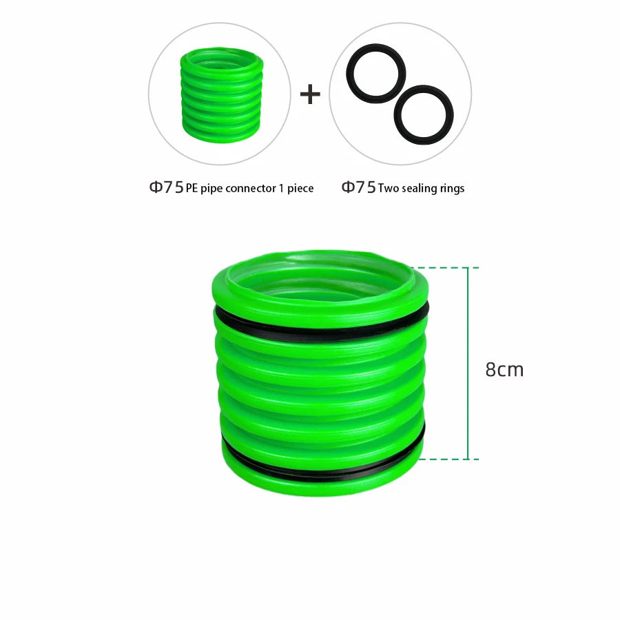 PE Pipe Connector Set for Duct Systems (Thermal Expansion)