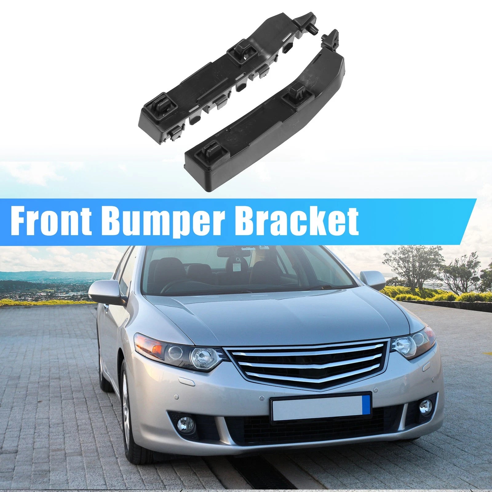 Front Bumper Bracket Driver and Passenger Side Replacement for Honda (2000–2005)