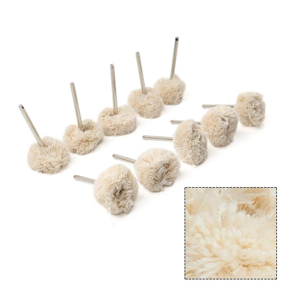 10Pcs Cotton Polishing Wheel Buffing Pad for Rotary Tool