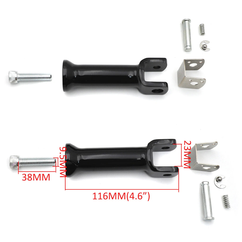 Footpeg Support Mount Clevis for Harley Softail (2018–2020) Gloss Black