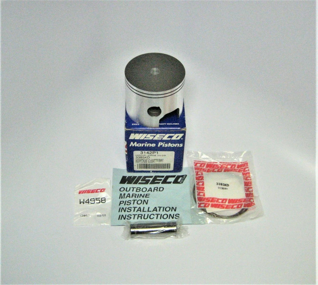 Wiseco 3142P1 Piston Kit for Mercury Outboard (Top Guided, Loop Charged)