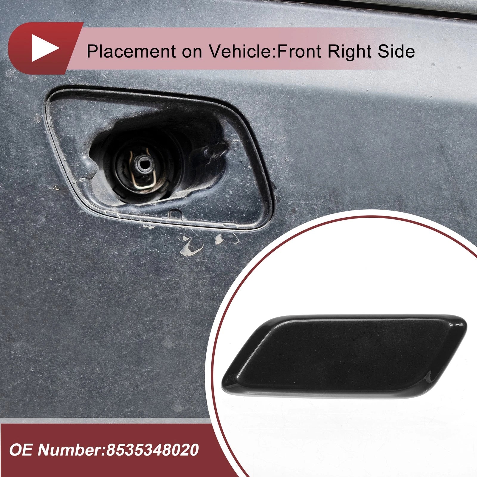 Front Left Headlight Washer Nozzle Cap Replacement for Lexus RX350 (2013–2015)